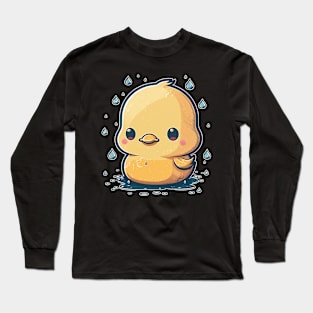 Rubber Duck And Duckling Men Women Kids Long Sleeve T-Shirt